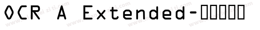 OCR A Extended字体转换